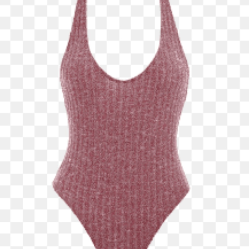 Red Open Back Bodysuit Perfect for Summer. Size S.